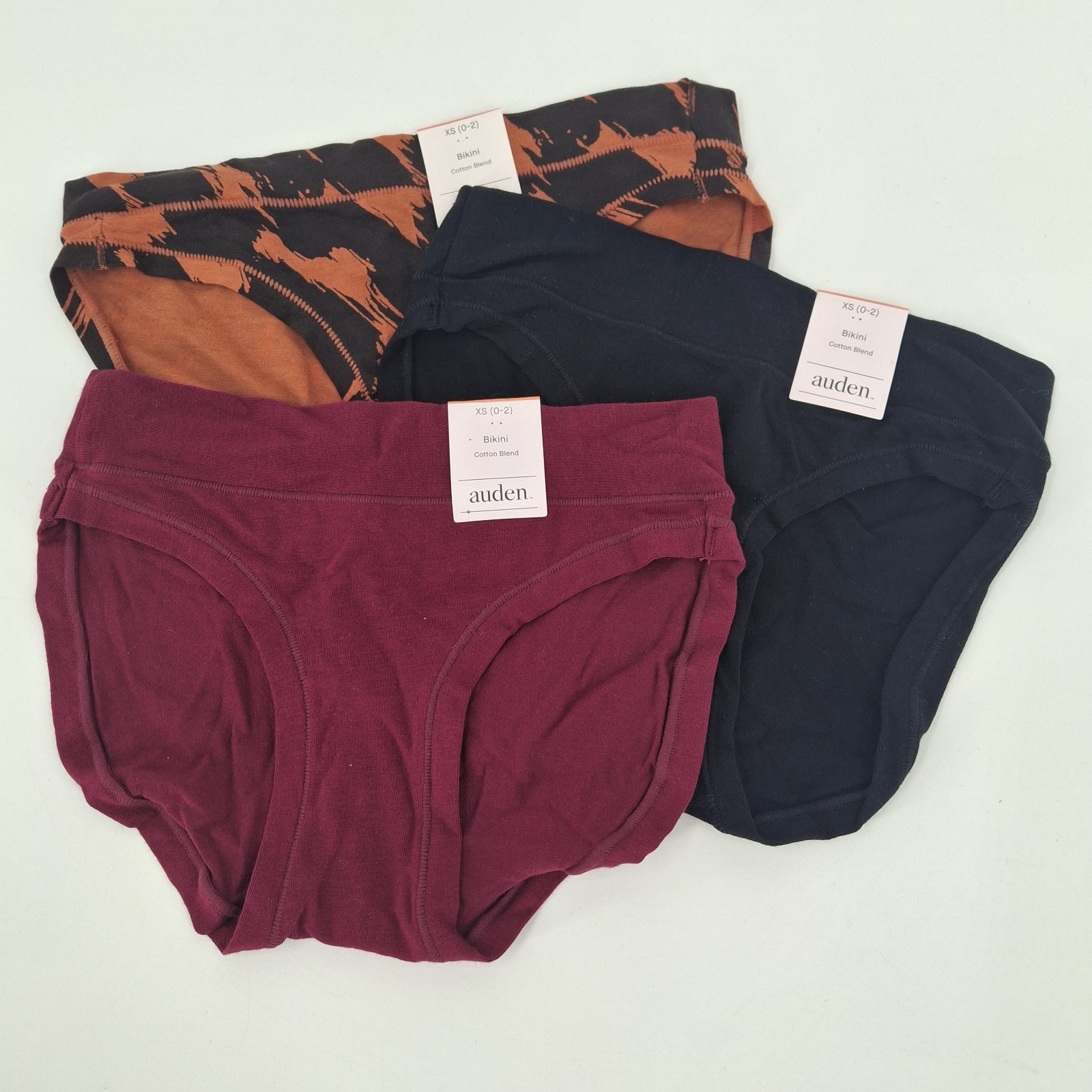 Auden Cotton Blend Bikini Underwear Women’s Size XS (0-2) – 3 Pairs
