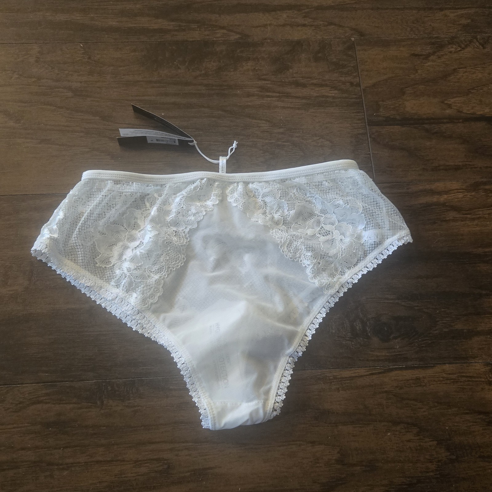 New Gooseberry Intimates Panties Underwear Bridal White Lace Size M Coquette