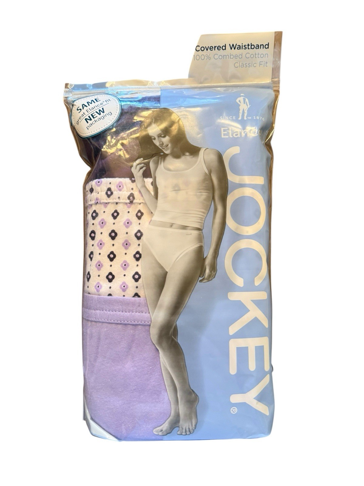 NEW Jockey Elance Set Of 3 Cotton Comfort French Cut Panties 6 Medium Full Cover