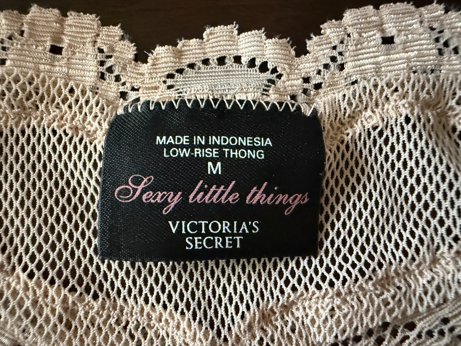 Victorias Secret Thong Womens Medium Lace Sexy Little Things Low Rise Floral