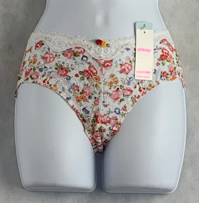 Whimsy by Lunaire Saint Lucia Helenca Lace Hipster Panty, Multi Floral, 5 Small