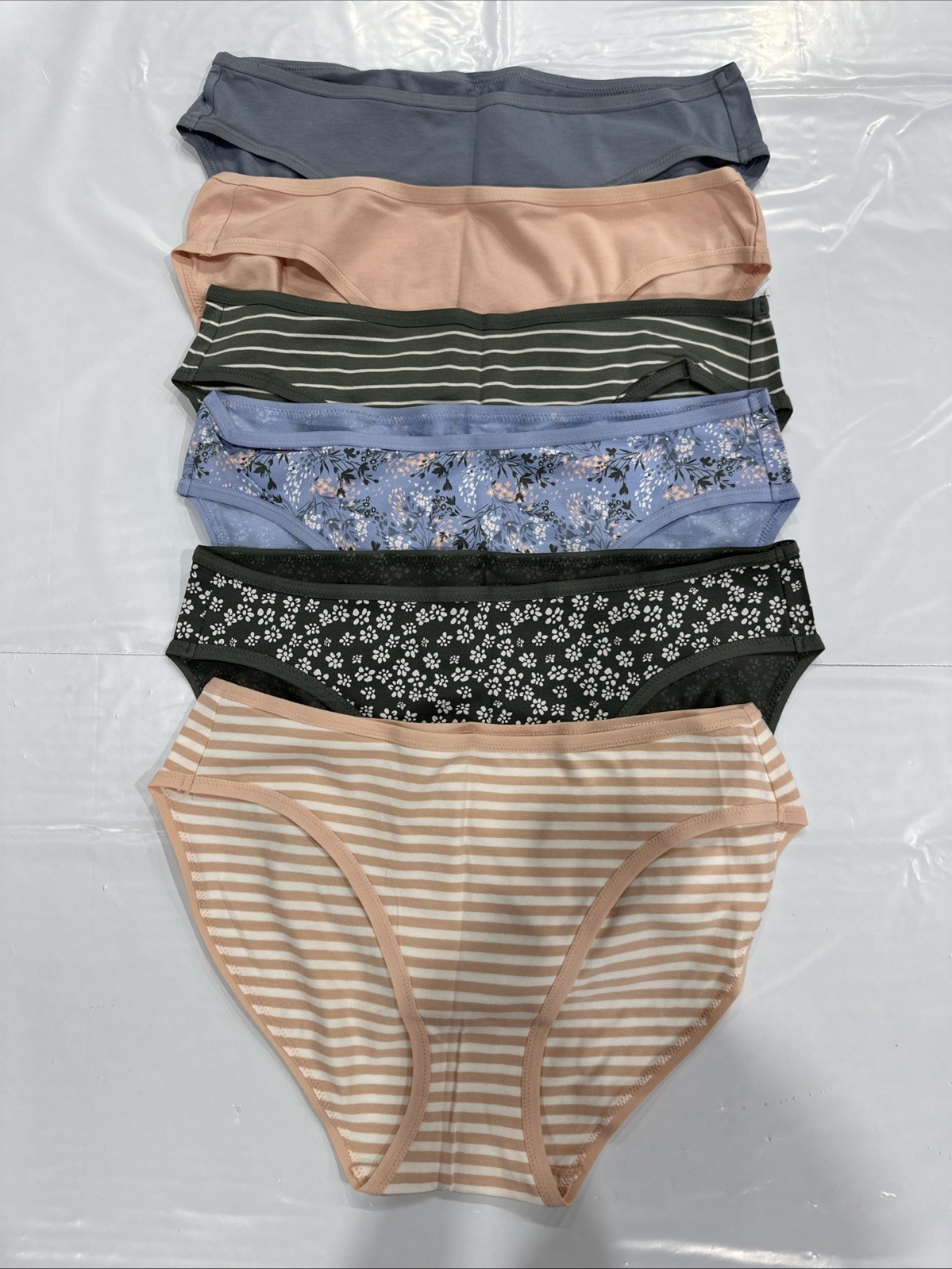 Pact Underwear Womens Multicolor Large Everyday Classic Fit Bikini 6-Pack CEB377