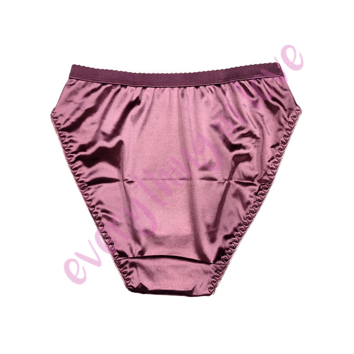 6 Pack Women’s Satin Bikini Panties High Cut Full Coverage Shiny Silky Underwear