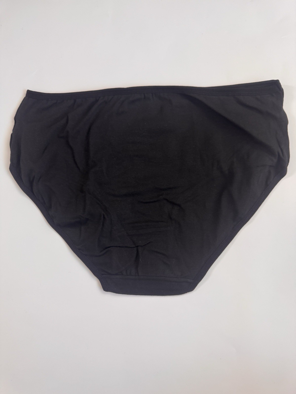 6 – Pack Cotton Brief Panties Women’s High Rise Solid Opaque Gray & Black 5XL
