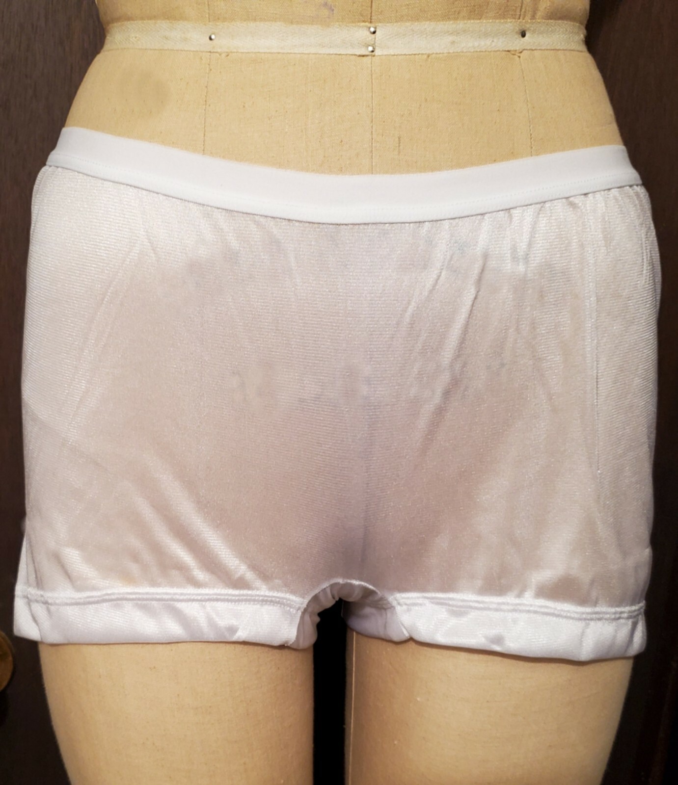 3 Pair Size 8 Daisy Duke Style WHITE 100% Nylon HIP HUGGER PANTIES USA Made