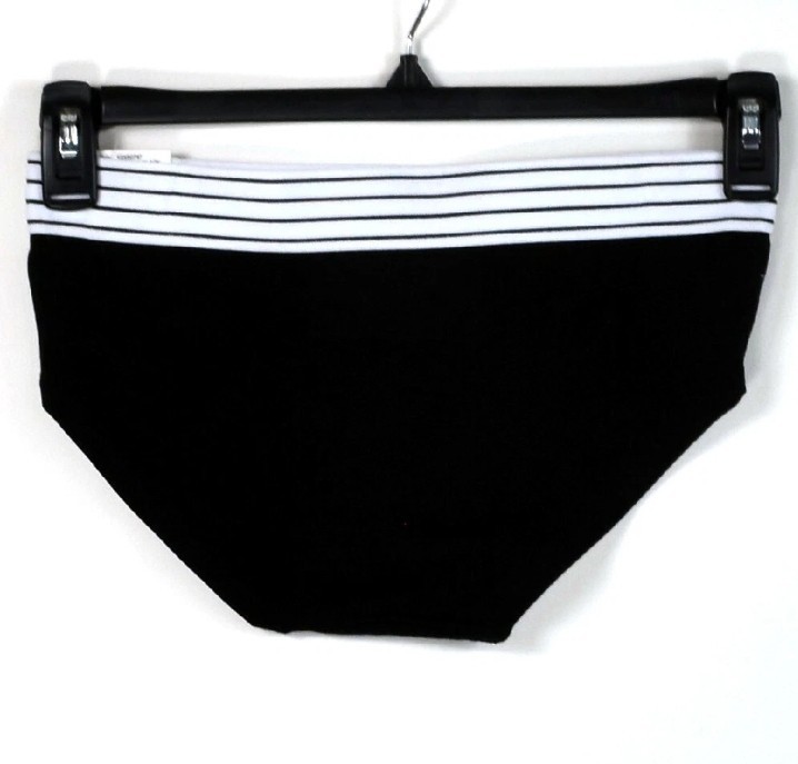 Jenni Intimates – Plus Size 1X Lace-Trim Hipster Underwear Black Retro Waistband