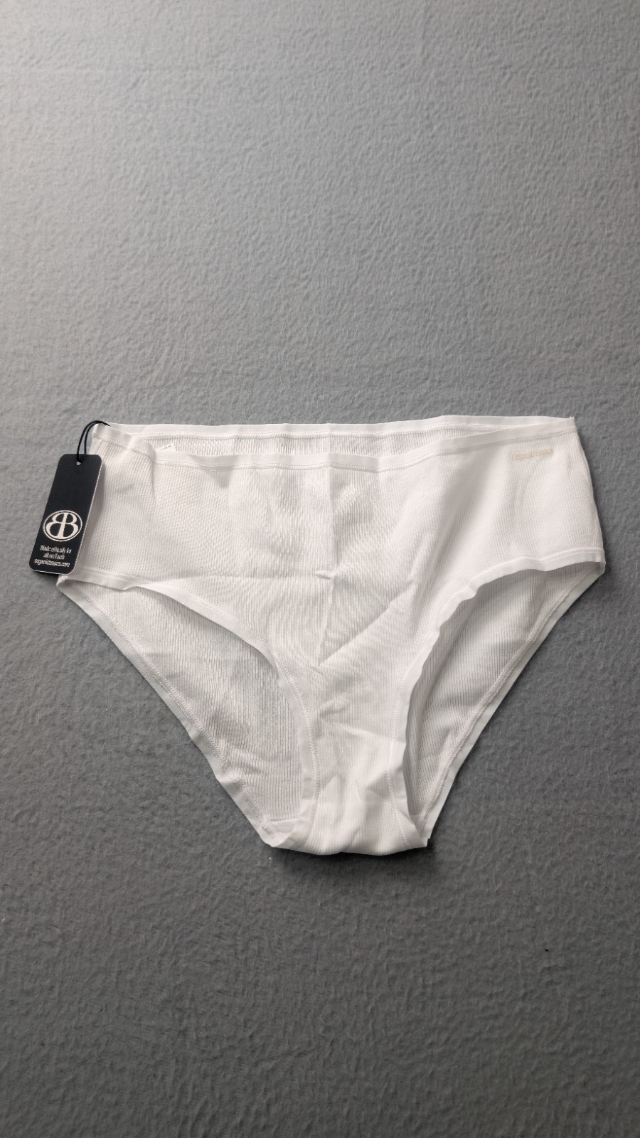 Organic Basics Women’s Ribbed Organic Cotton Briefs [Medium] White NWT