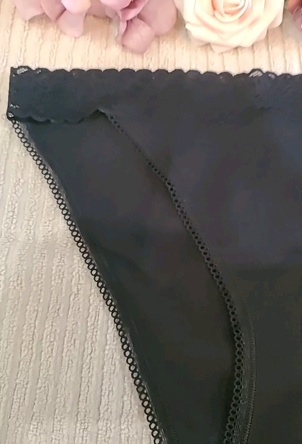 SAVAGE FENTY LINGERIE BY RIHANNA BK COTTON Hi Cut WAIST BIKINI PANTY Medium nwt