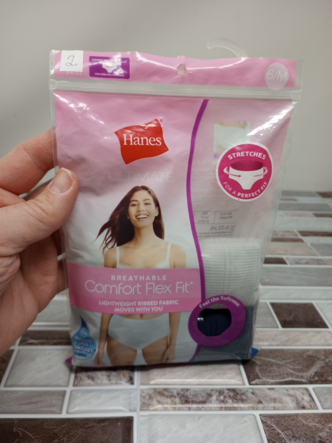 Hanes 2 Pair Women’s 6/M Breathable Comfort Flex Fit BRIEF Panties Open Package