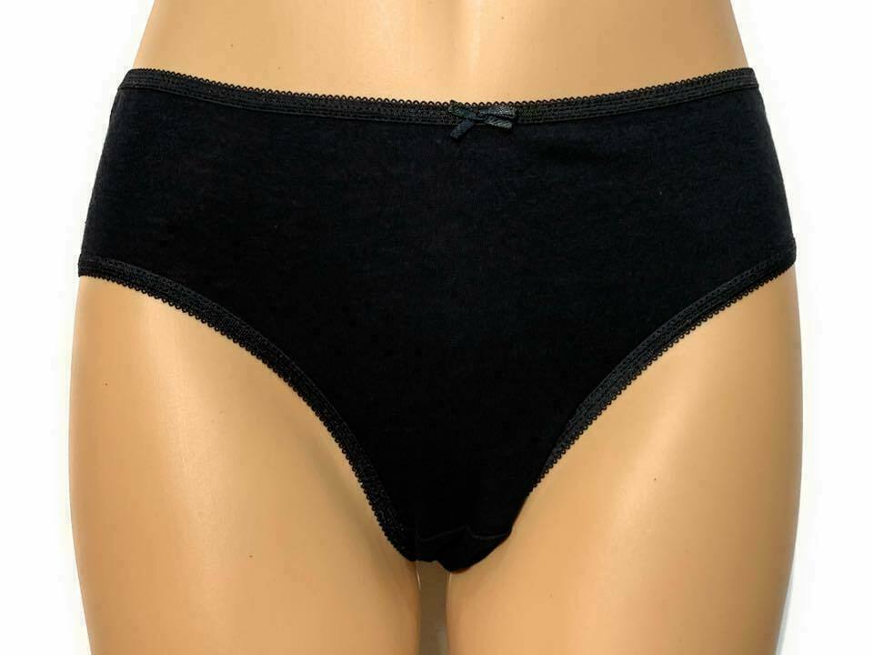 6 Pack blk/Whi Ladies Briefs 100%Cotton Maxi Full Comfort Fit Underwear Size4-20
