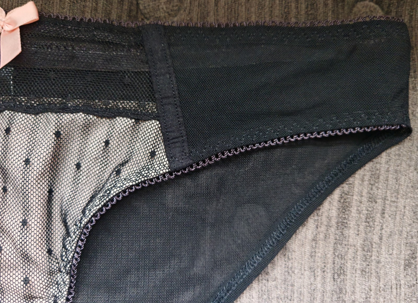M&S Limited Black & Nude Brazilian Knickers Size 12