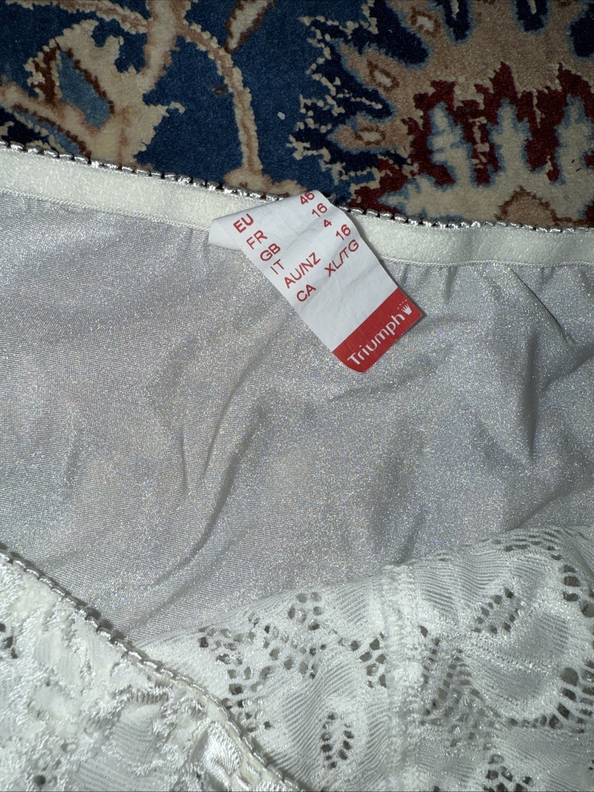 HIGH QUALITY TRIUMPH 424 ELLE LACE TAI SILKY CHEEKY PANTIES SIZE-XL WHITE NEW