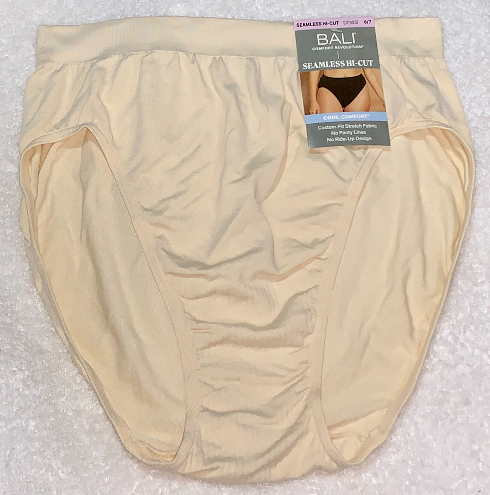 BALI Comfort Revolution Seamless Hi Cut Brief Panty Underwear Womens 6 7 8 9 10