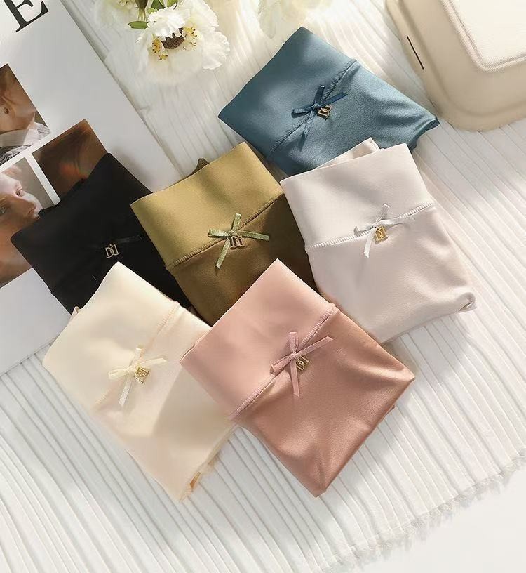 5 Pack Seamless Satin Ice Silk Bikini Antibacterial Gusset Tummy Control Panties