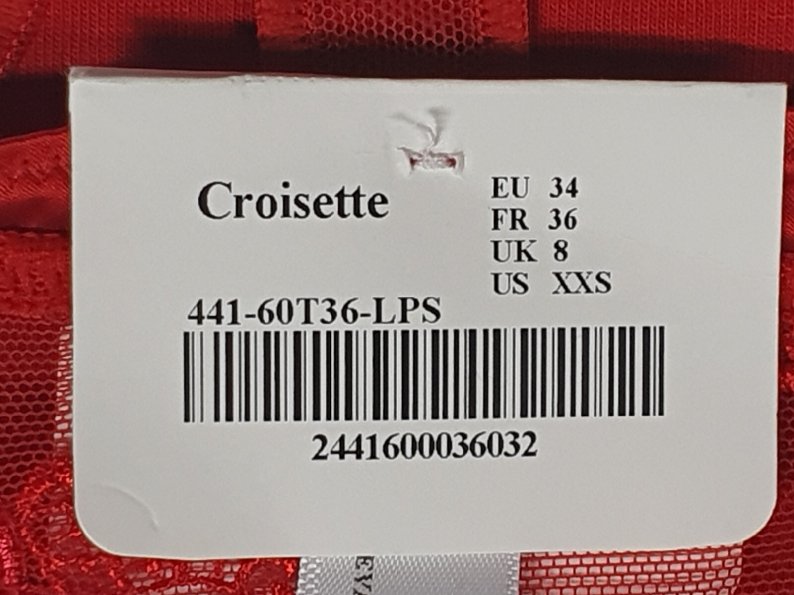 HOT!!! Secret D’Eva thong croisette, size 34-36, red, new + tags 44.00 euros