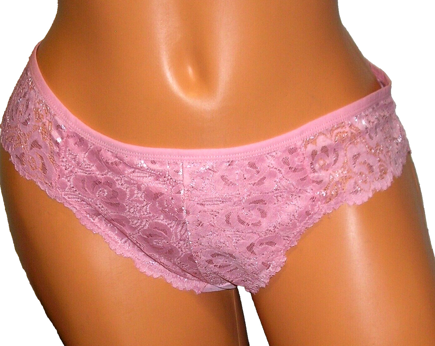 Panties Lingerie Rachel Roy Pastel Pink Lace & Mesh Bikini XL Adult Gift