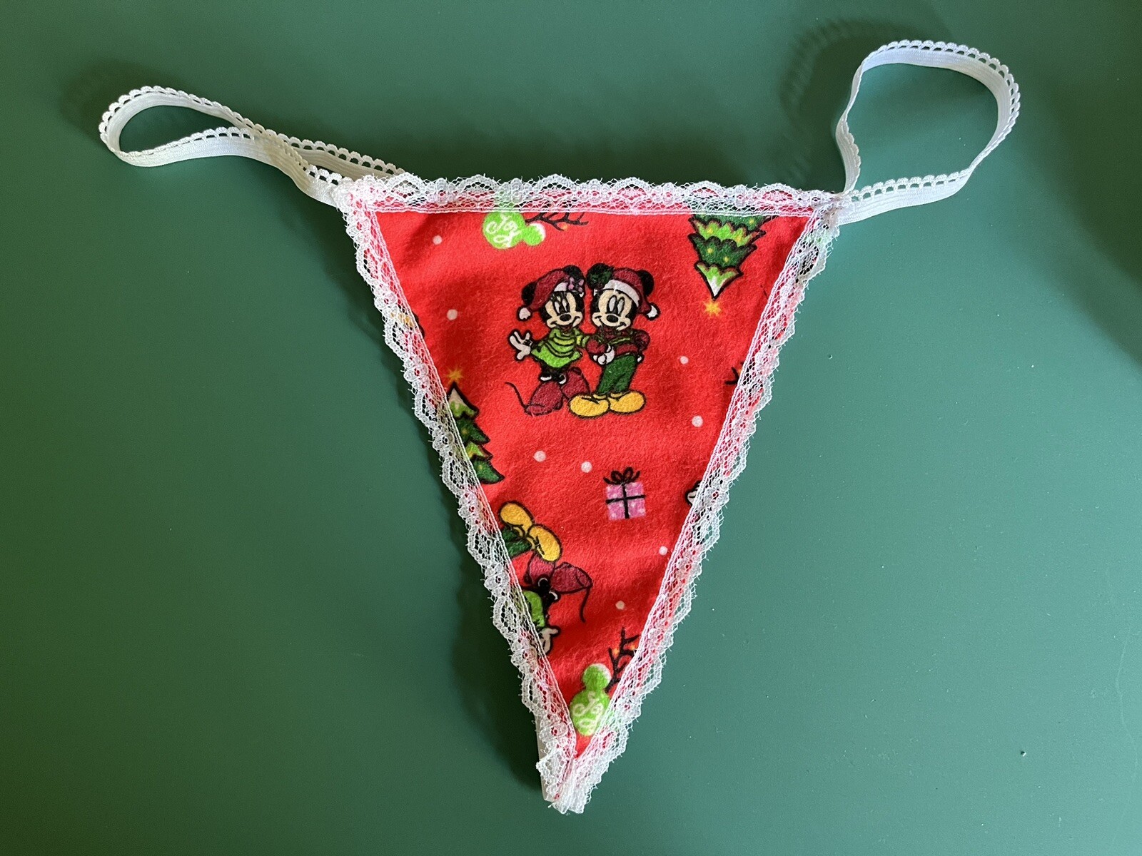 Womens MICKEY MINNIE MOUSE CHRISTMAS String Thong Disney Panty Underwear