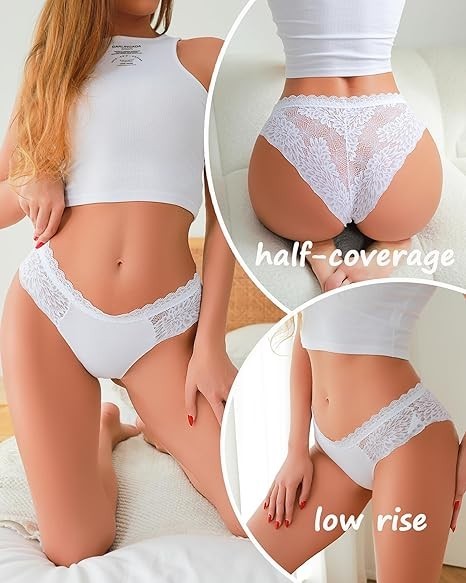 6 Tangas de Encaje suave Floral Ropa Interior Sexy Bragas de Moda para Mujer,,,,