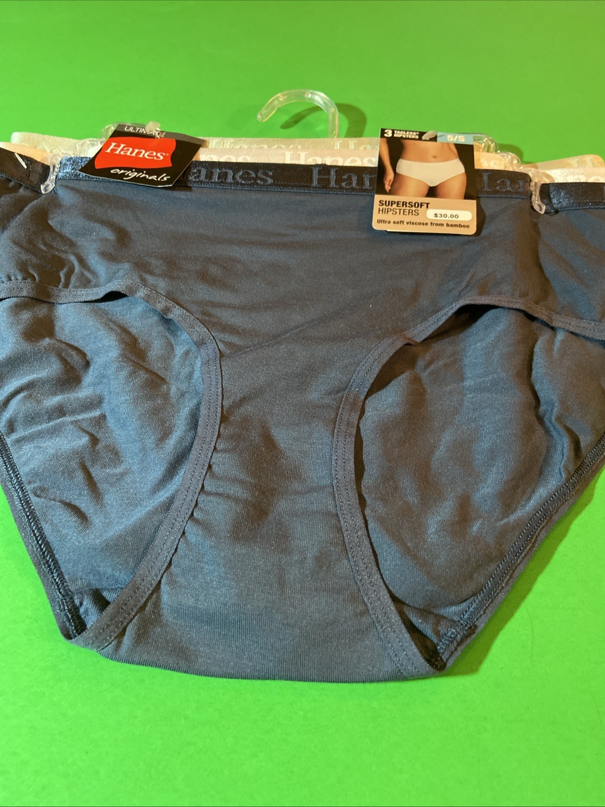 HANES 3 PACK SUPER SOFT ASSORTED COLORS HIPSTER PANTIES / Size Small / 5