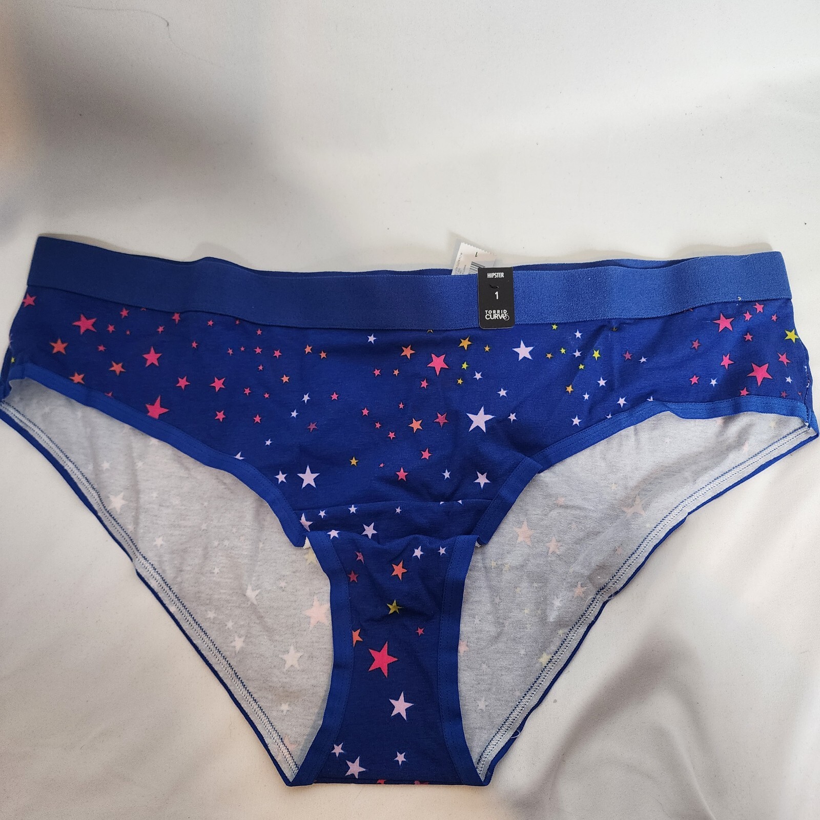 1X 14W 16W Torrid Blue Stars Hipster Panty Rainbow Cluster Mid Rise Cotton Stret