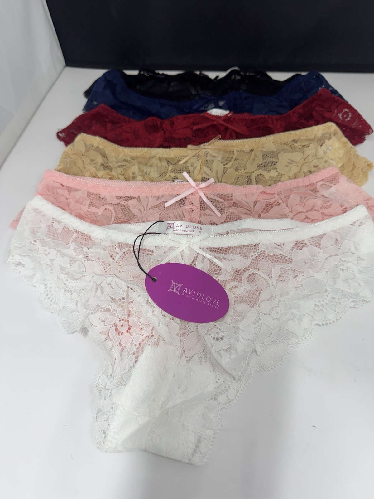 Avidlove Women’s Sexy Lace Tanga Hipster Underwear – 6 Pack – Small – New