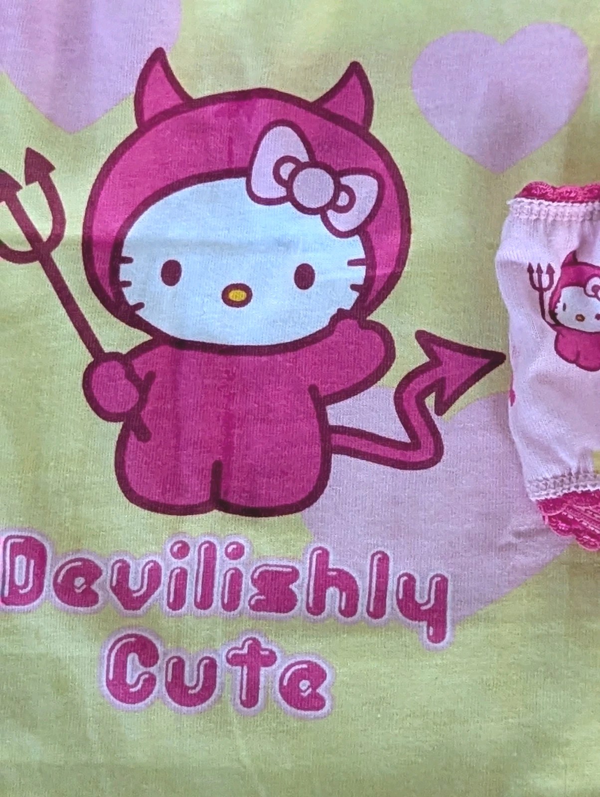 Vintage Y2K Hello Kitty Sanrio Tank Panty Set Devilishly Cute Devil 2005 NWT