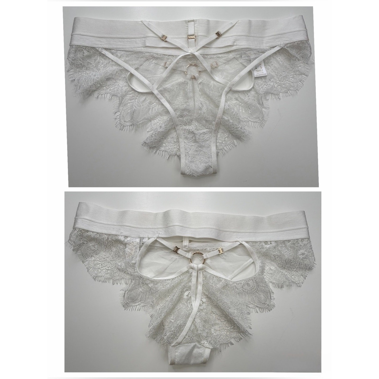 NWOT Honey Birdette Lot of 4 Briefs Sz Medium M Black White Burgundy Purple