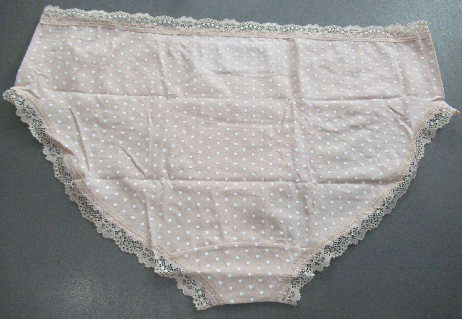 Jenni Women’s Plus Size Cotton Blend Hipster Panty Underwear, Chai Polka Dot, 3X
