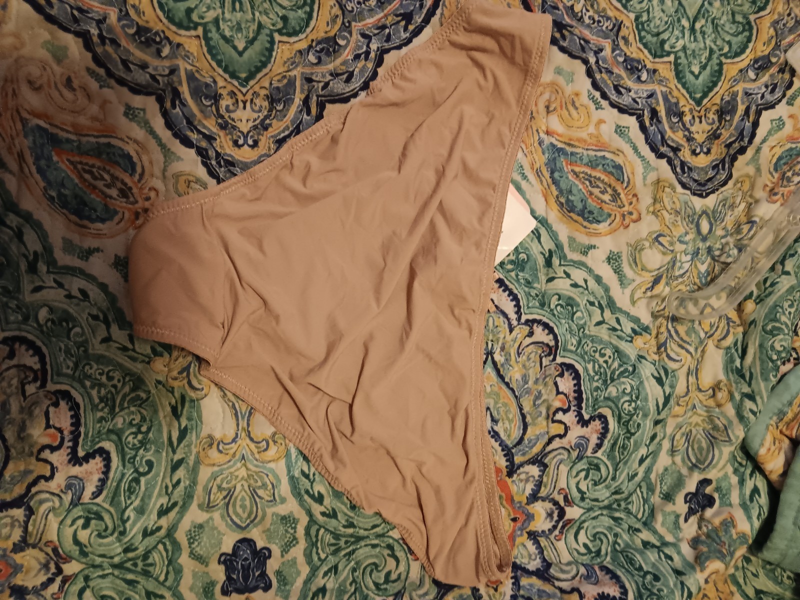 Affinitas Panties, Women’s Size Large Beige Nude, Hipsters, Bow Comfort Everyday