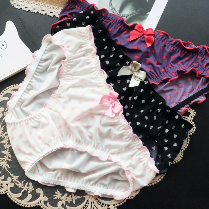 3 Pack Lot Sexy Girls Womens Panties Briefs Rullfle Underwear Lingeries Sissy