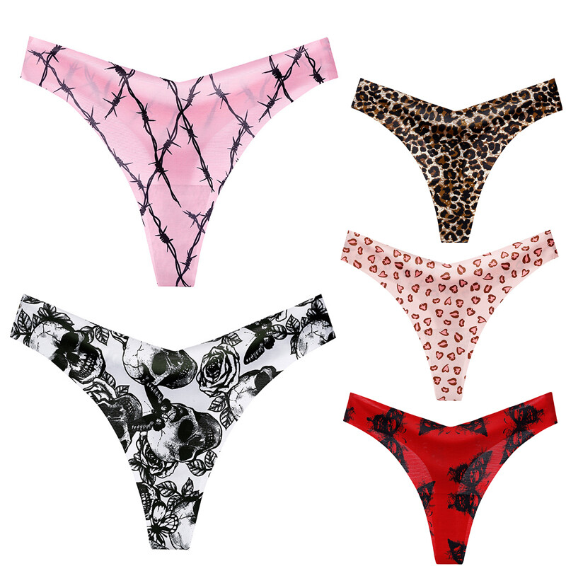 5 Pack Lot Womens Sexy Panties Thongs G string Bikinis Underwear Lingeries Brief