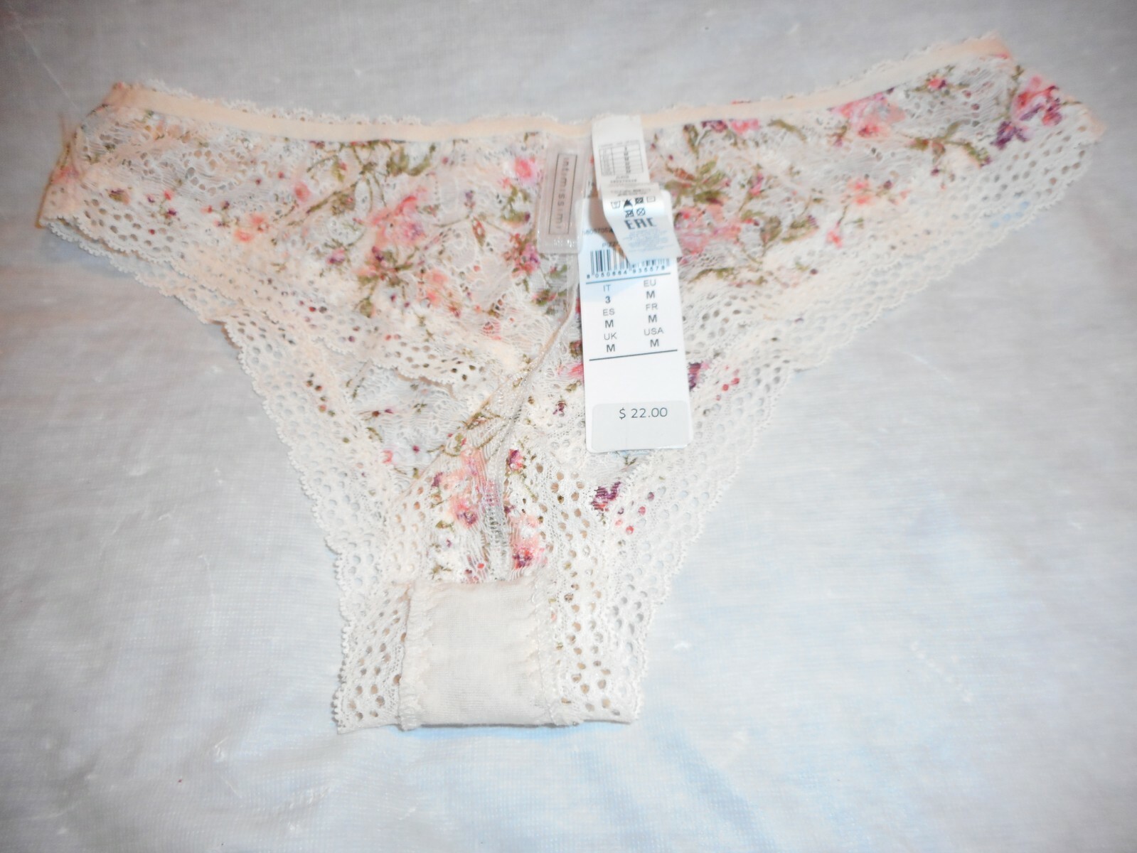 Intimissimi Brazilian Brief Pizzo ST Floreale Panty Sizes Medium& Large