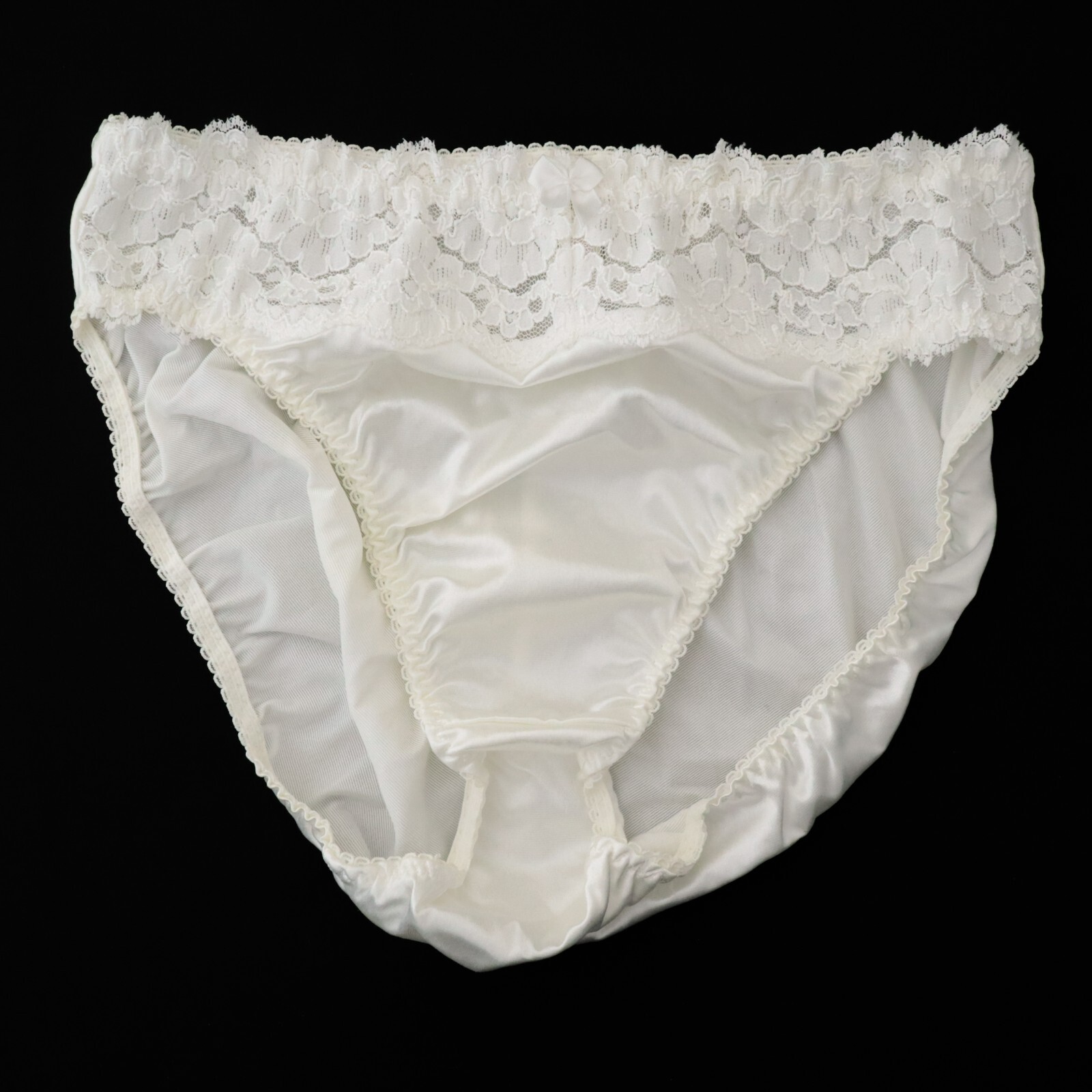 NEW Victoria’s Secret VTG 80s 90s Second Skin Satin Lace Brief Panty LARGE