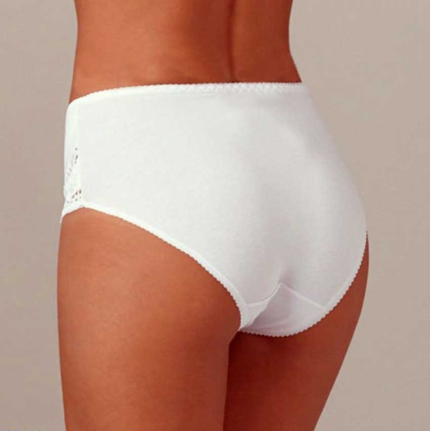 6 Women’s Cotton Culotte Panties Emy Slightly Shaping with Lace Art 1321
