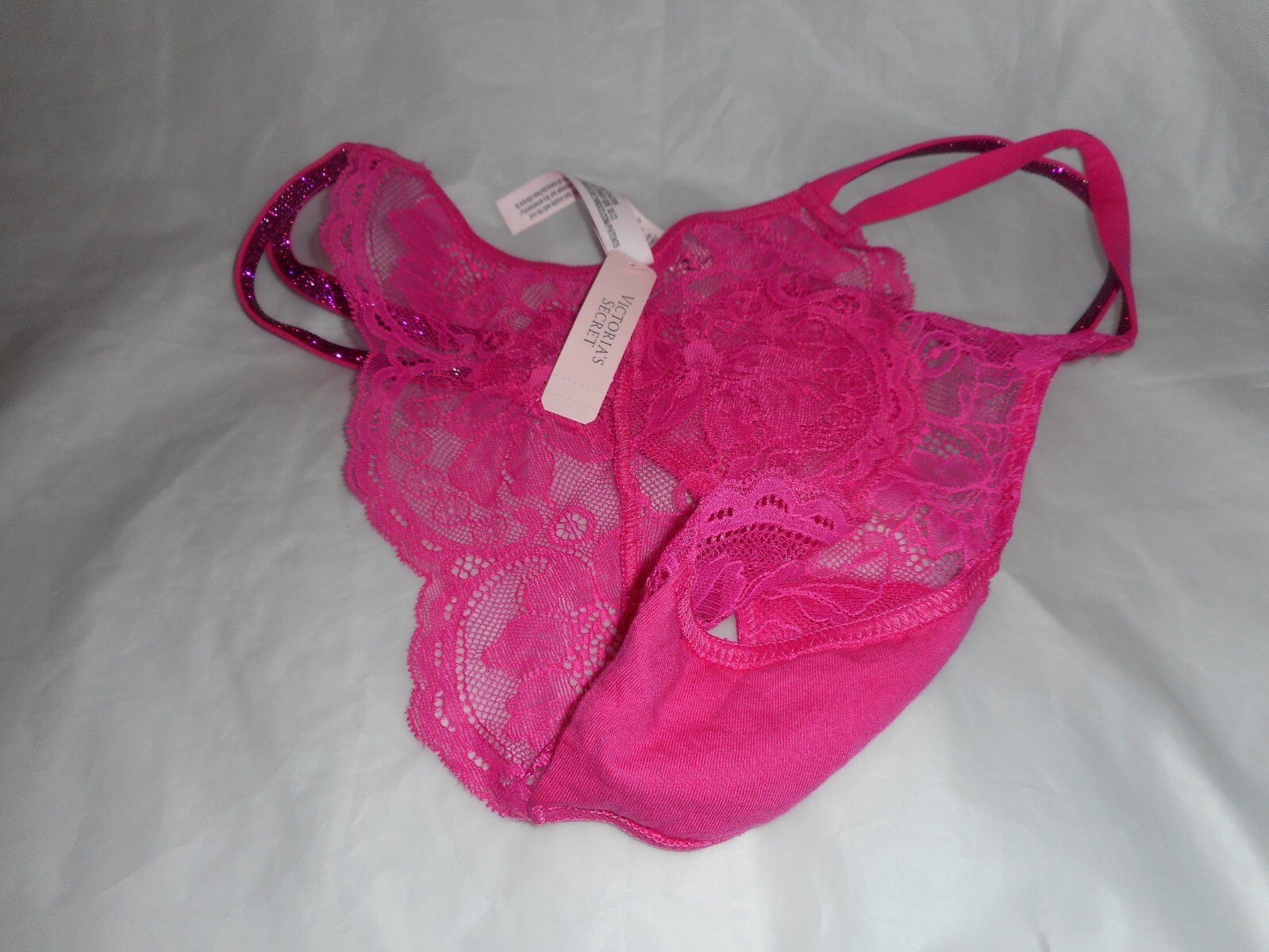 Victoria’s Secret Shine Strap Pink Very Sexy Brazillian Slip Small/Petite Panty