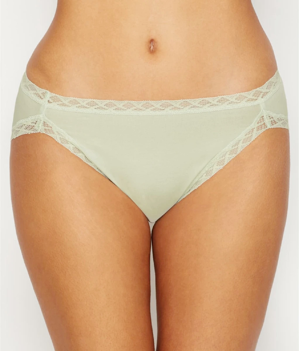 Natori Women’s Bliss Lace-Trim Cotton French-Cut Brief Underwear S, XL