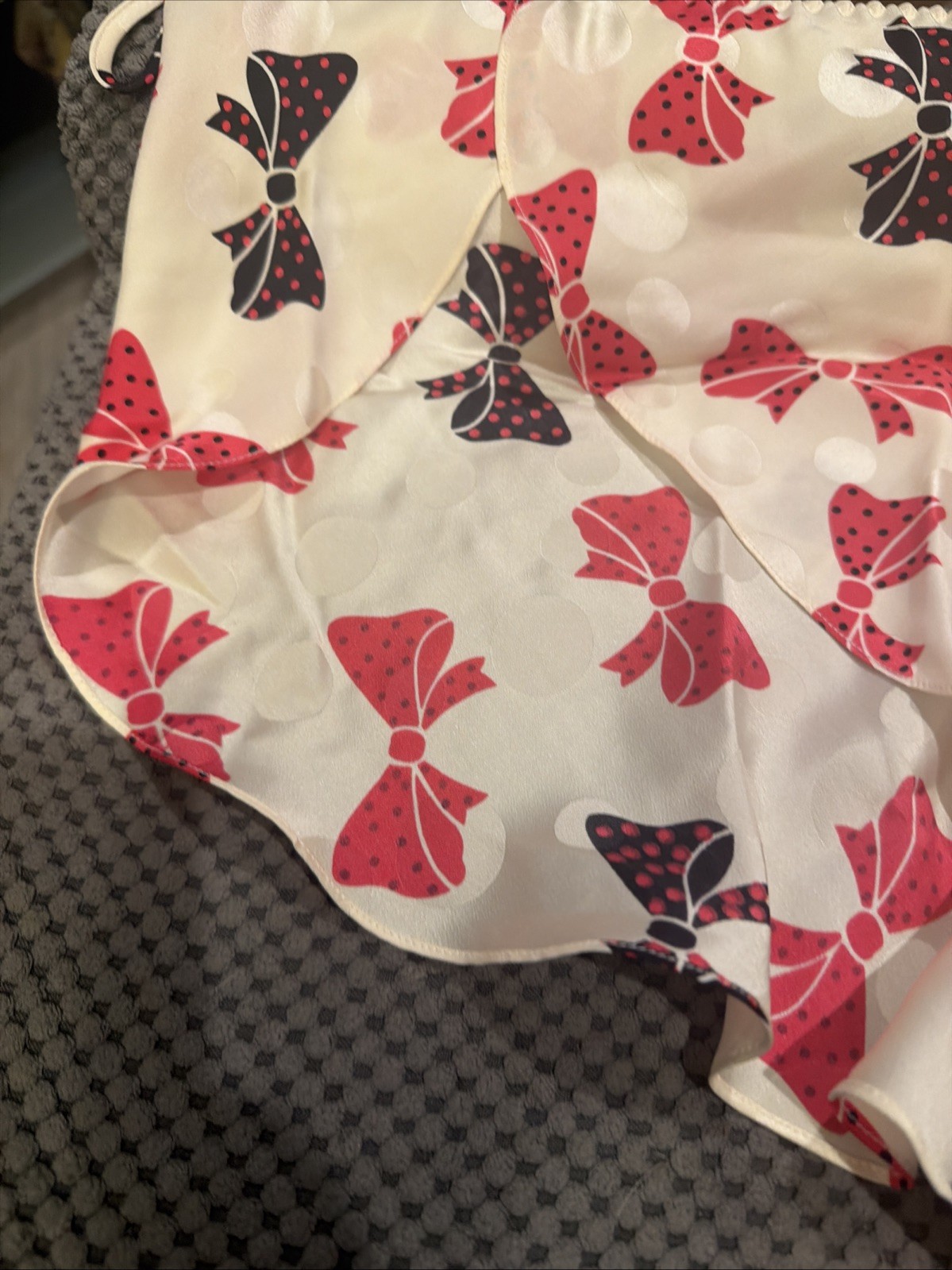 Vintage NORDSTROM Lingerie Ribbons PANTIES Shiny 100% Silk BRIEF 20” Across #A