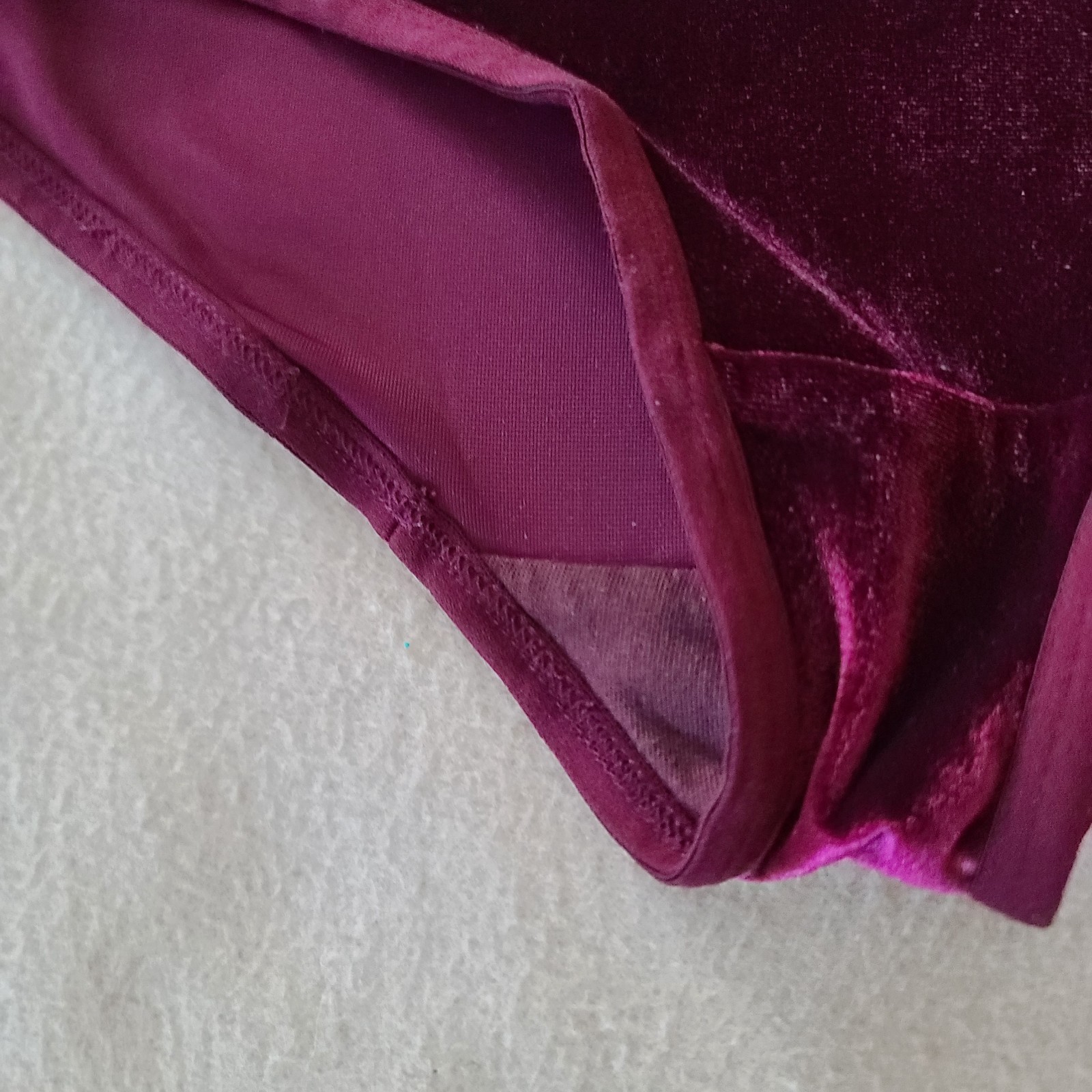 By Anthropologie Velvet Panty Briefs Underwear Sz XL Plum Retro Coquette NWT