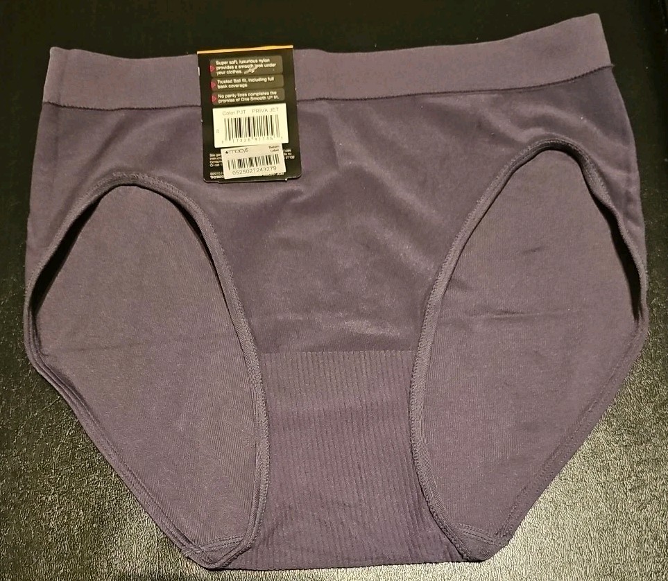 BALI ONE SMOOTH U HI CUT 2362 SZ L/7(RUNS SMALL 6) GRAY 92% NYLON 8% SPANDEX-NWT