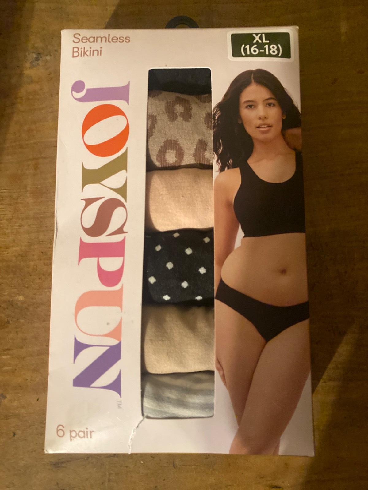 Womens Joyspun 6 Pair Seamless Bikini Underwear Size XL (16/18)