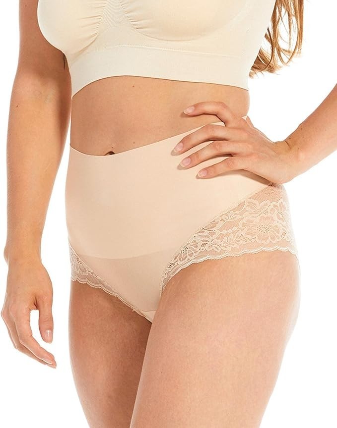 MAGIC Bodyfashion Women’s Tummy Shaper Lace Latte Underwear Size M L60709