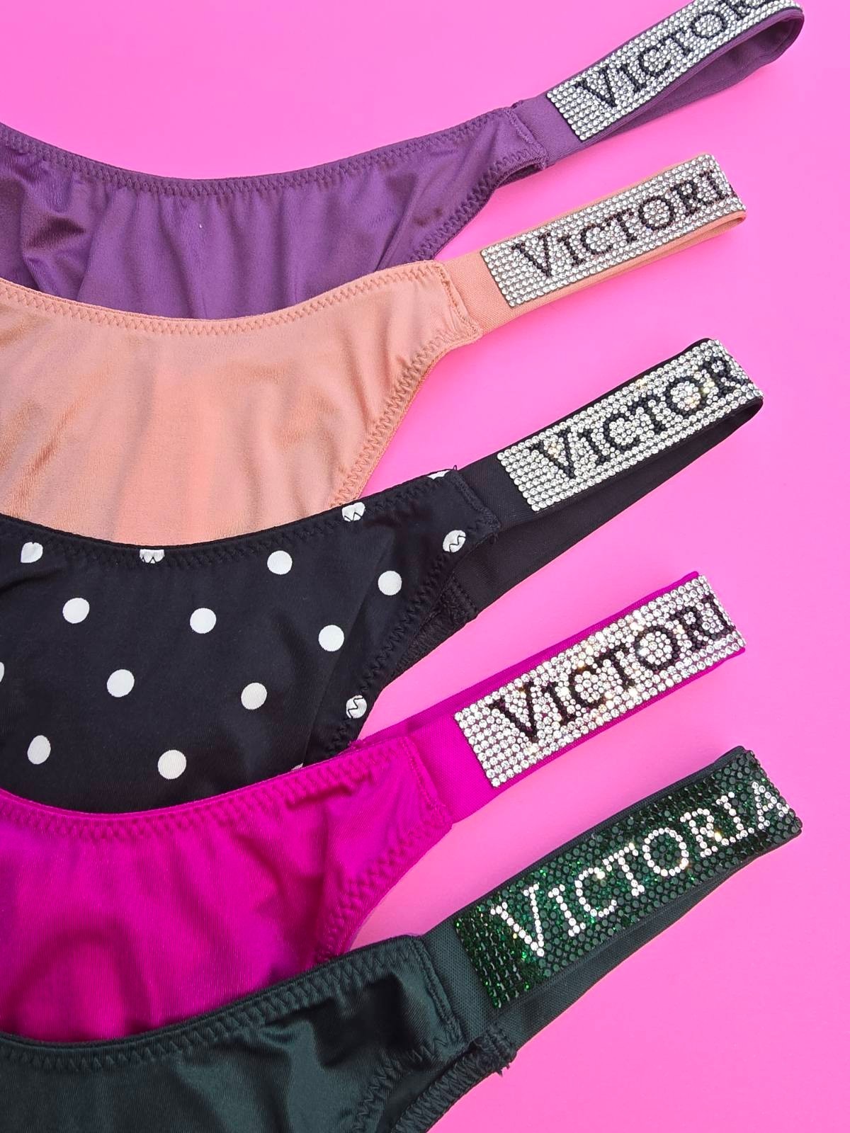 Victoria’s Secret Shine Strap Thong Very Sexy Bling Panty Rhinestone NWT