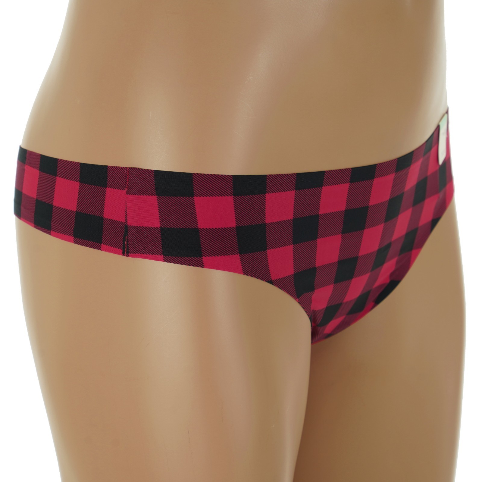 SO Junior’s SIZE 7-9 MEDIUM Red & Black BUFFALO CHECK THONG Panties #SO60001