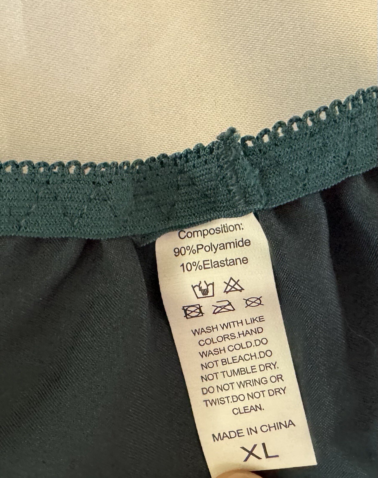 Nwot Teal Blue Size L Silky Satin bikini thong Panties soft ruffles Flutter