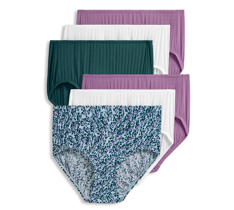 Jockey~Set of 6~Supersoft Breathe Brief Panties~Size 10~A629542~Pine 13345