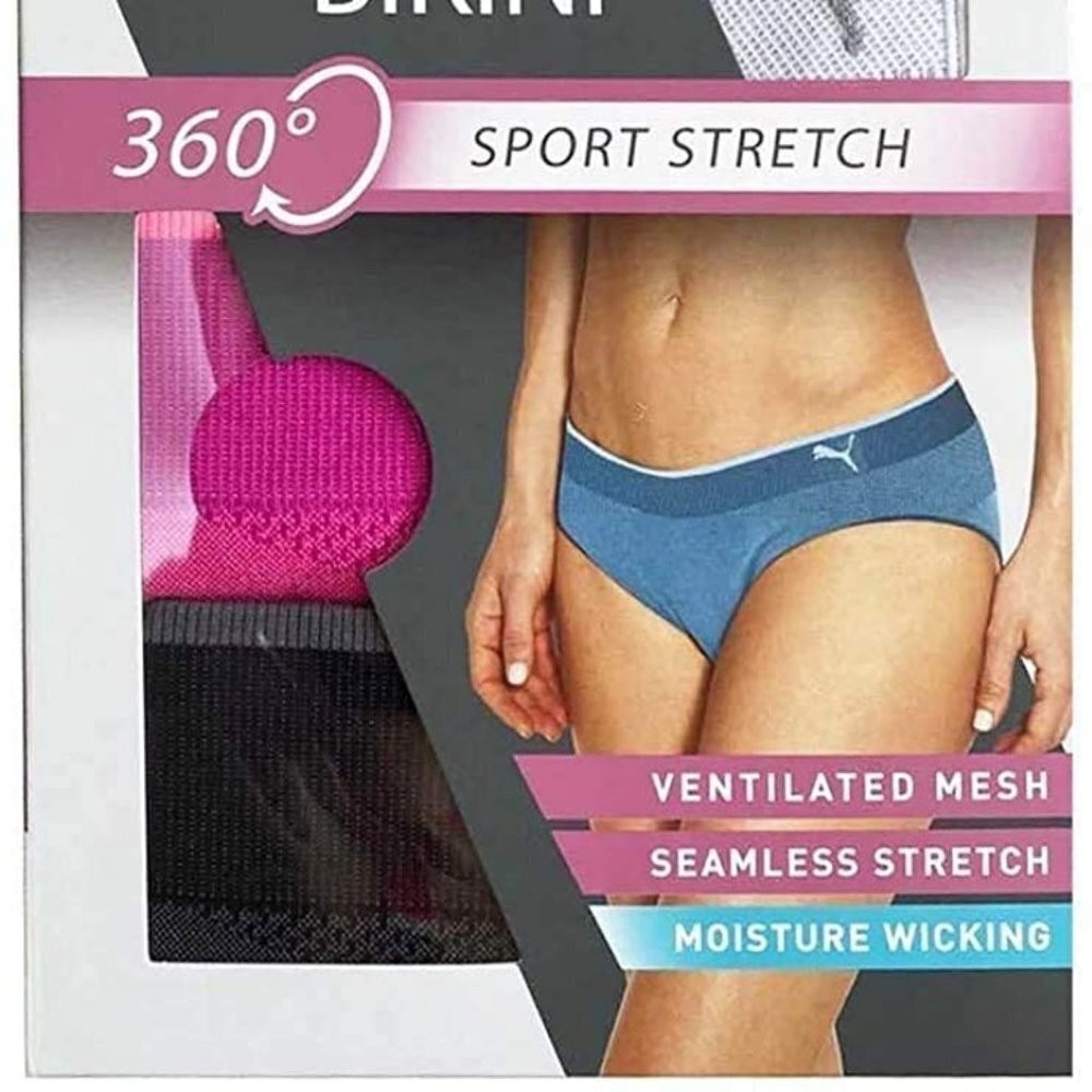 NWT – (Pack of 4) Puma Women’s Sport Bikini Briefs – Size Small