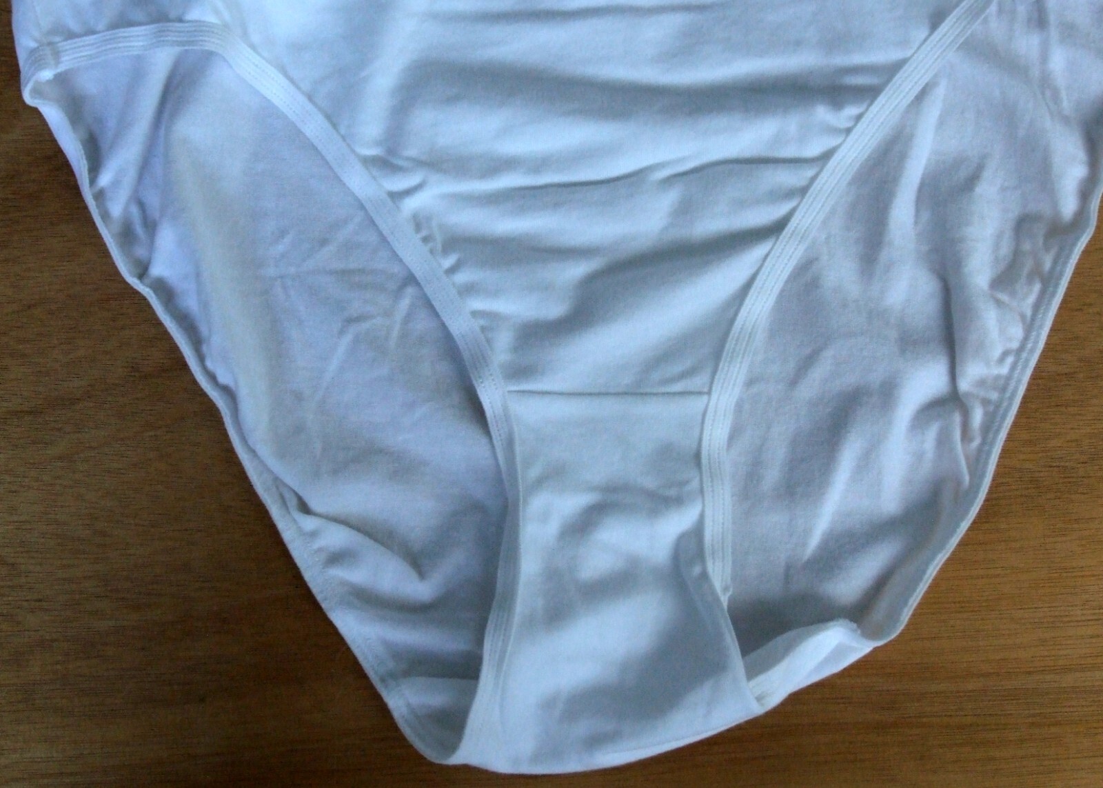 EX Chainstore size 12 high Leg nickers panties briefs stretchy cotton White