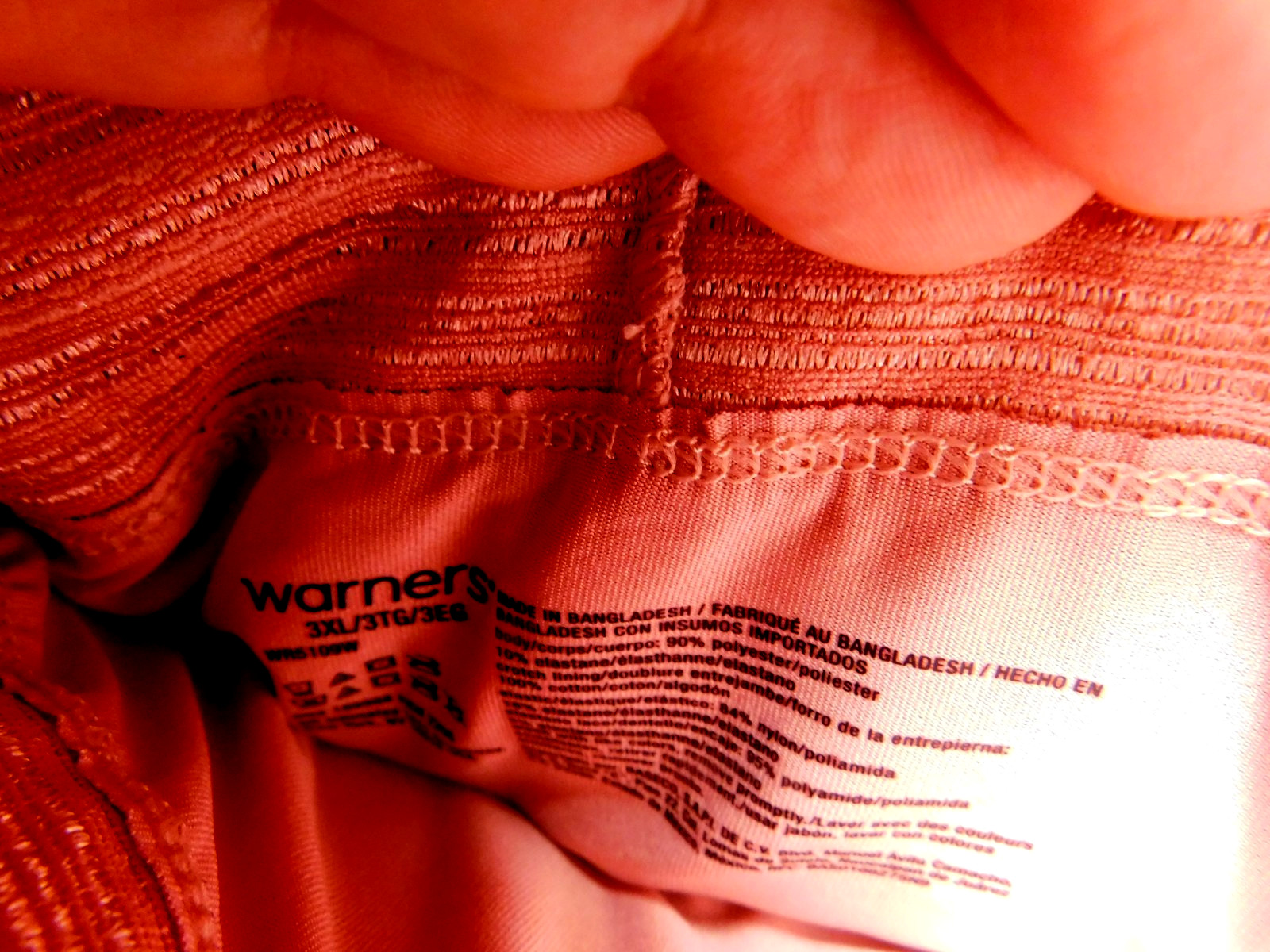 Warners~Woman’s Dig-Free Comfort Waistband Hi-Cut 3 Pk. Panties Size XXXL10 (DG)