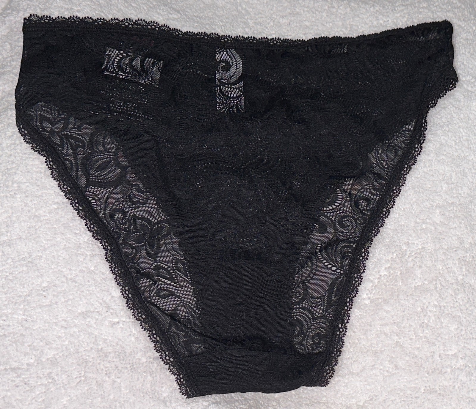 MAIDENFORM Luxurious Lace Black High Cut Leg Brief Panty Womens S 5 M 6 L 7 XL 8