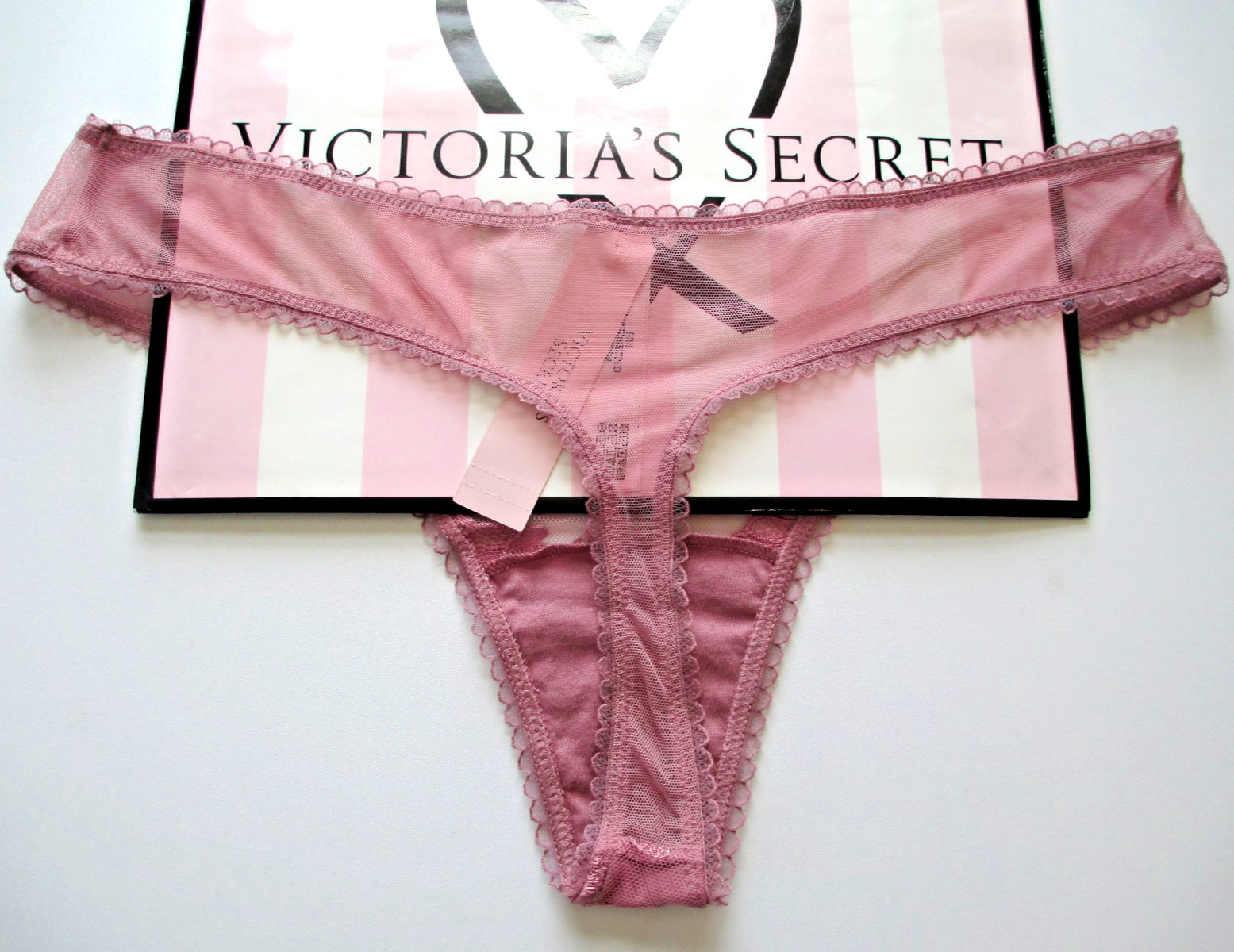 VICTORIA’S SECRET DREAM ANGELS Thong Panty S M L XL Nostalgia Rose Pink Lace VS